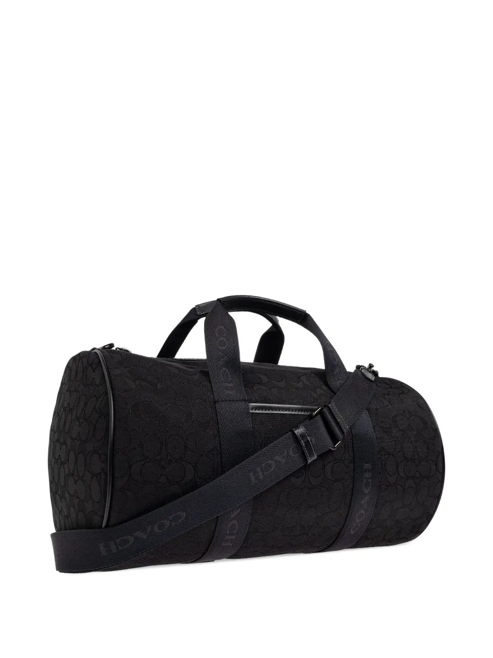 Coach Theo monogram cylindrical holdall Zwart