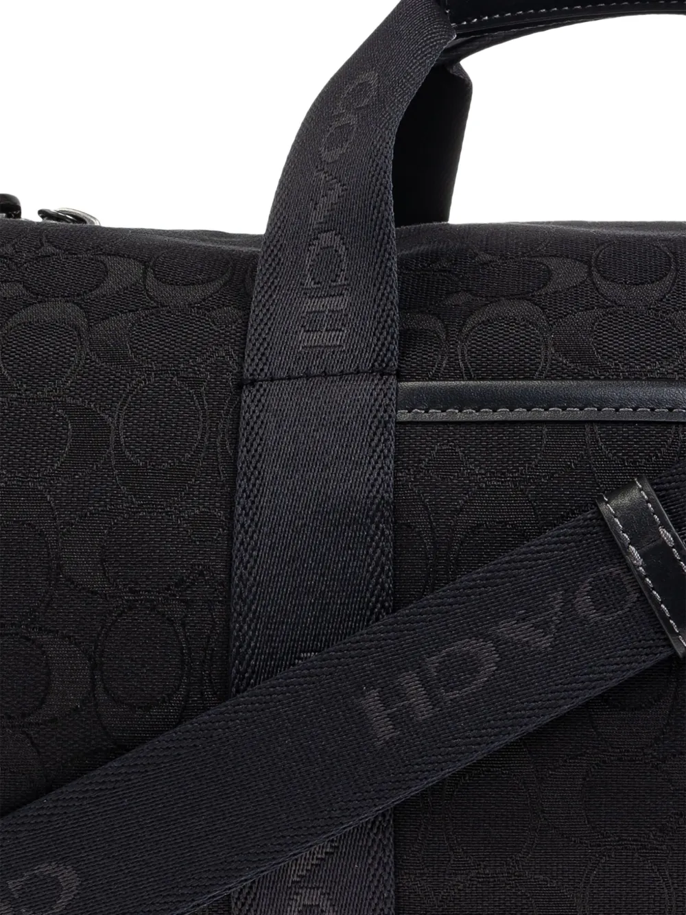 Coach Theo monogram cylindrical holdall Zwart