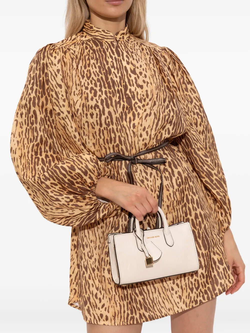 Michael Kors mini Scarlett lock-detail tote bag Beige