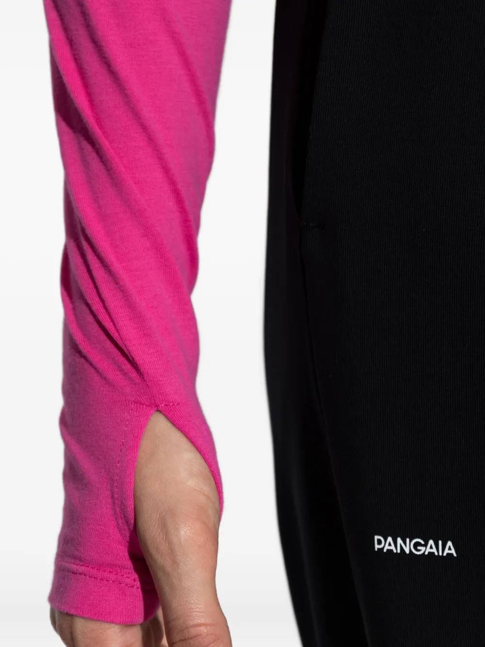 Pangaia thumbhole-detail long-sleeve performance top Roze
