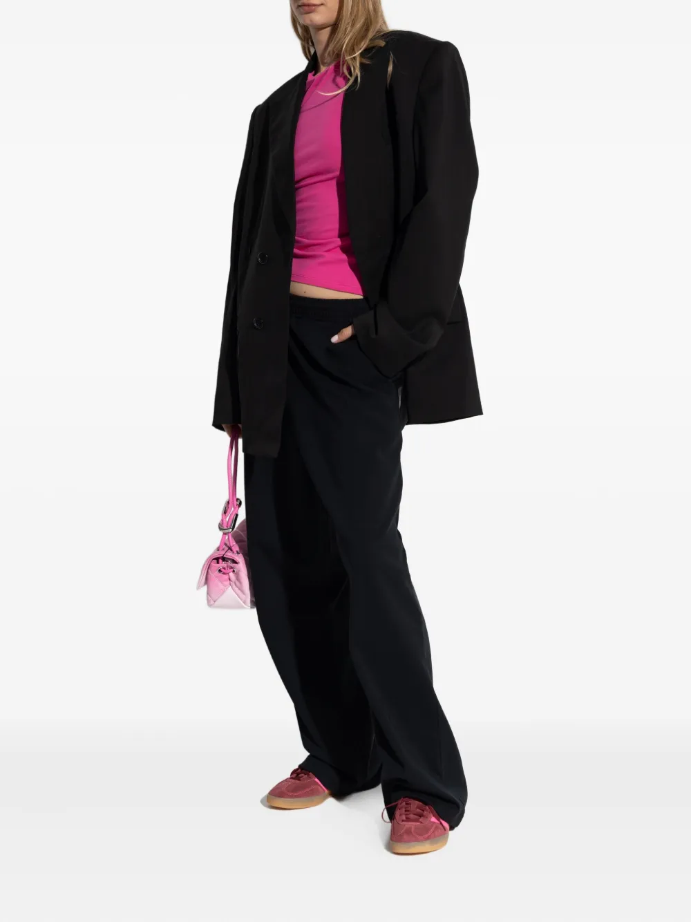 Pangaia thumbhole-detail long-sleeve performance top Roze