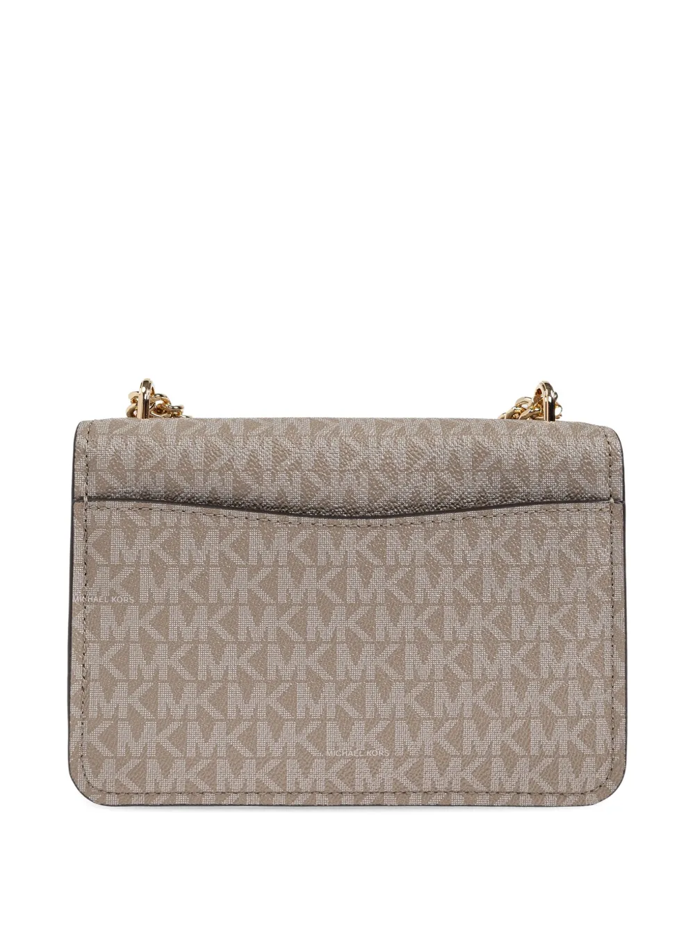 Michael Kors Claire monogram chain shoulder bag Grijs