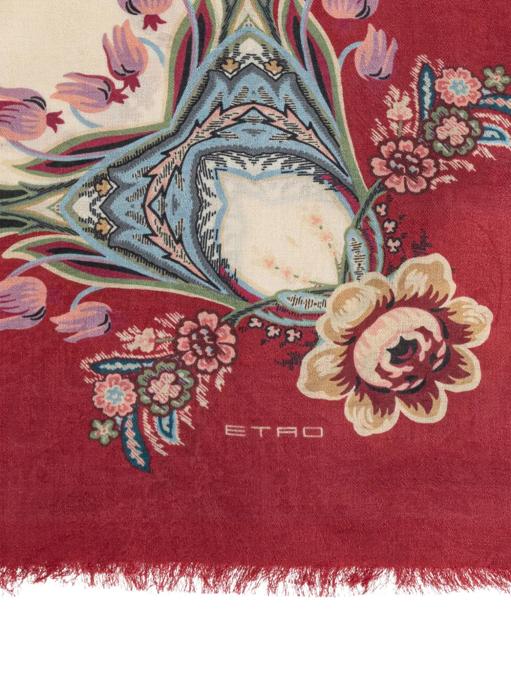 ETRO Sjaal met bloemenprint Rood