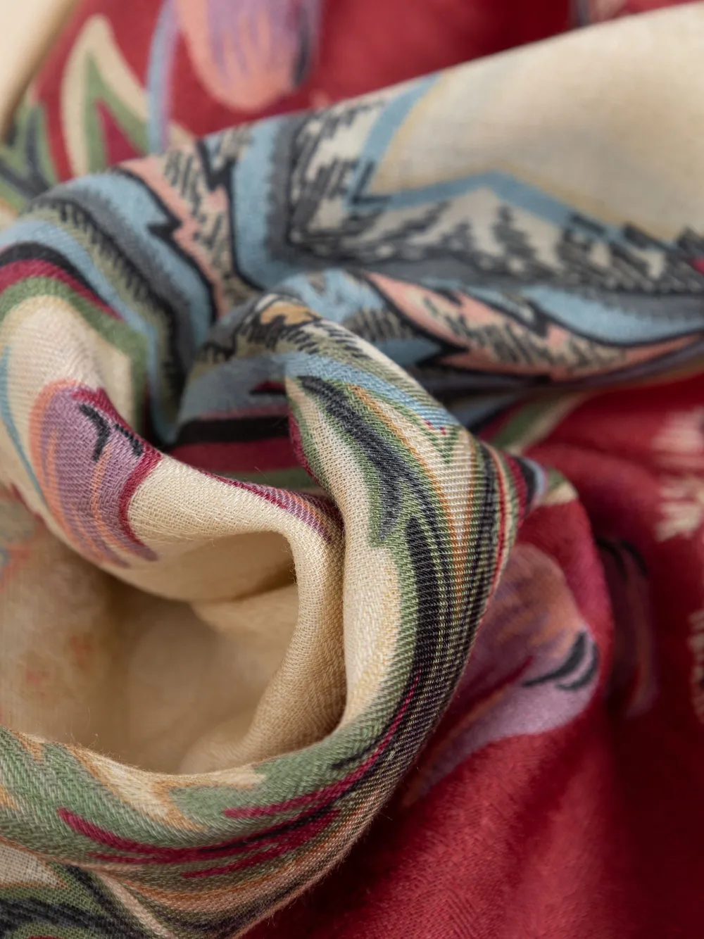 ETRO Sjaal met bloemenprint Rood