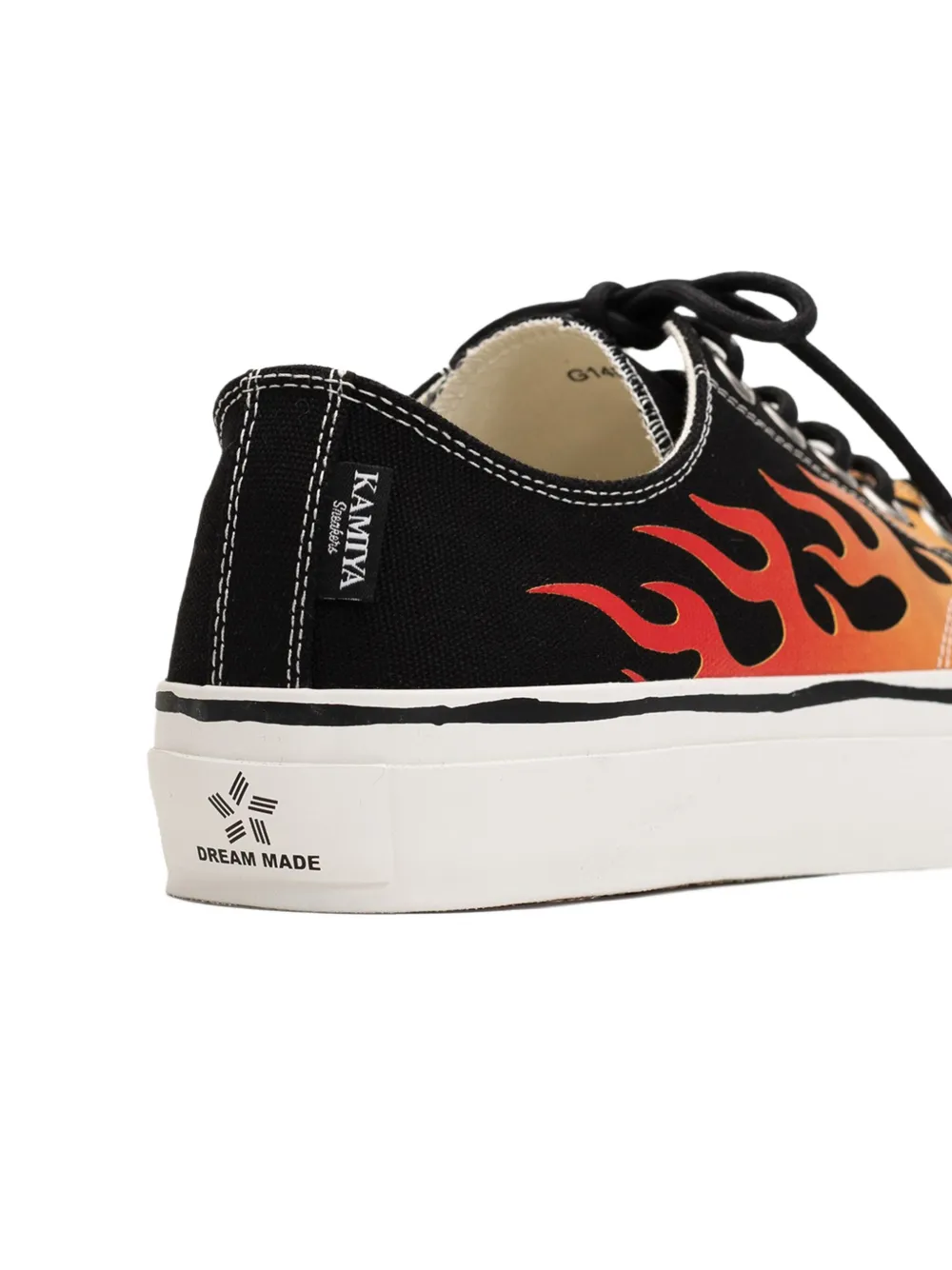 KAMIYA Joey flame-print sneakers Black