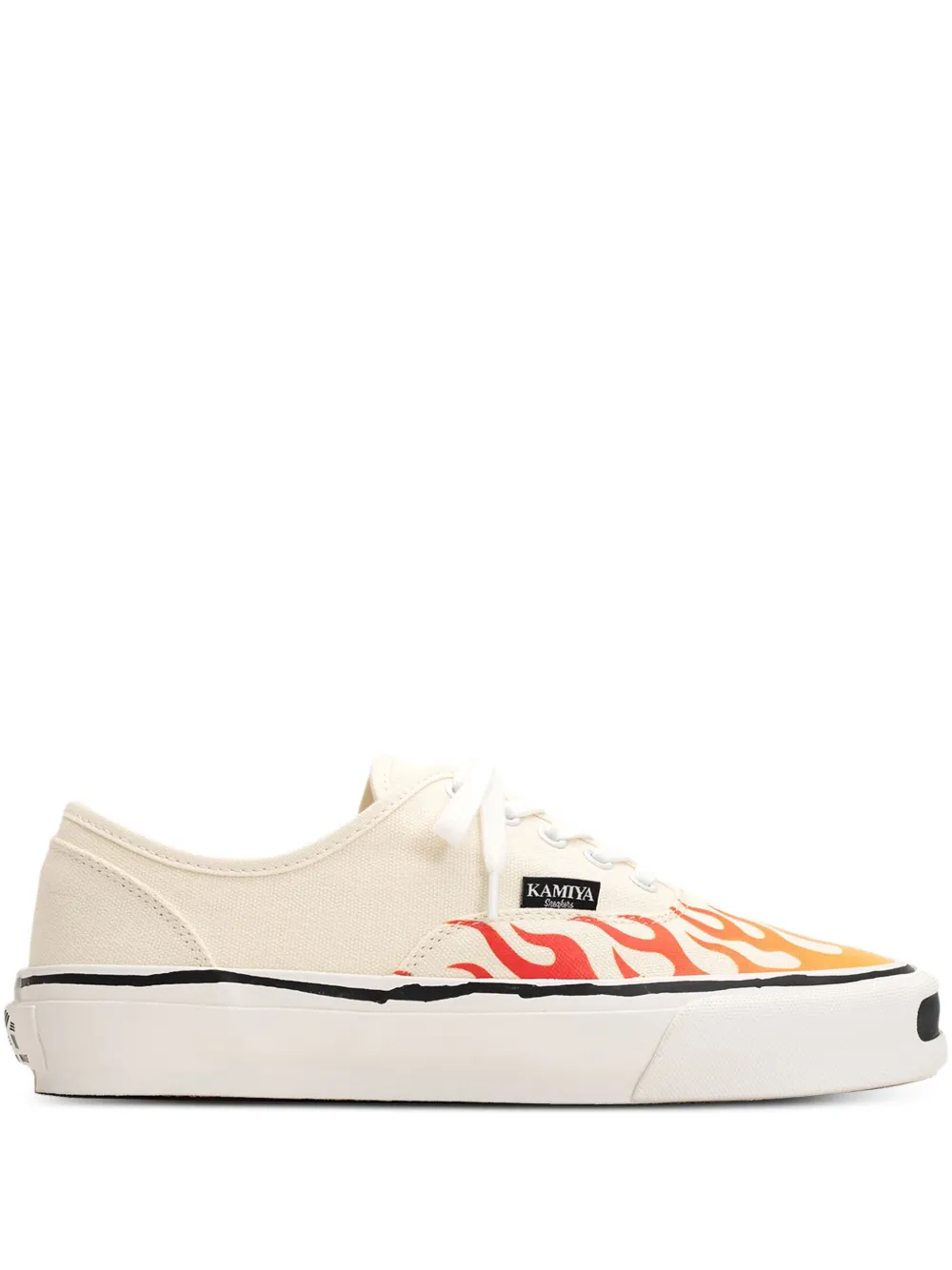 Kamiya Herc Flame-pattern Vulcanized Sneakers