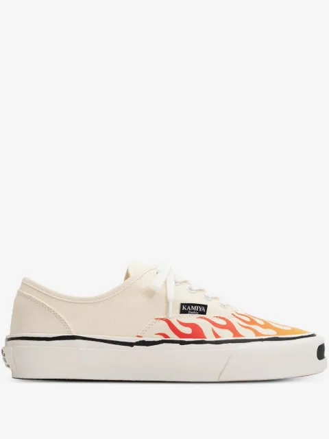 KAMIYA Herc flame-pattern vulcanized sneakers