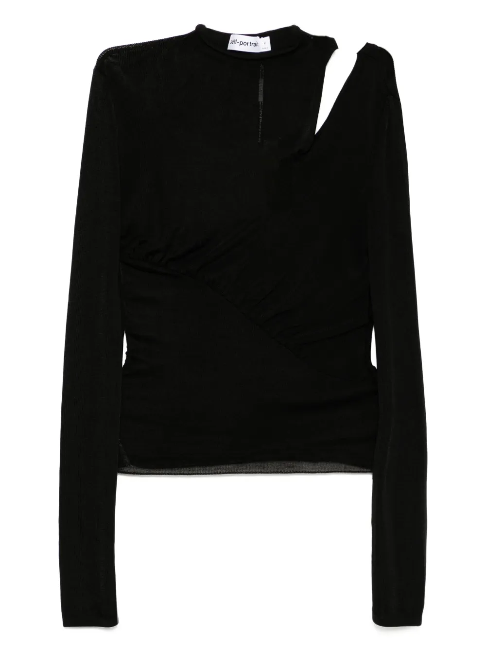 Self-Portrait cut out blouse - Nero