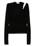 Self-Portrait cut out blouse - Black