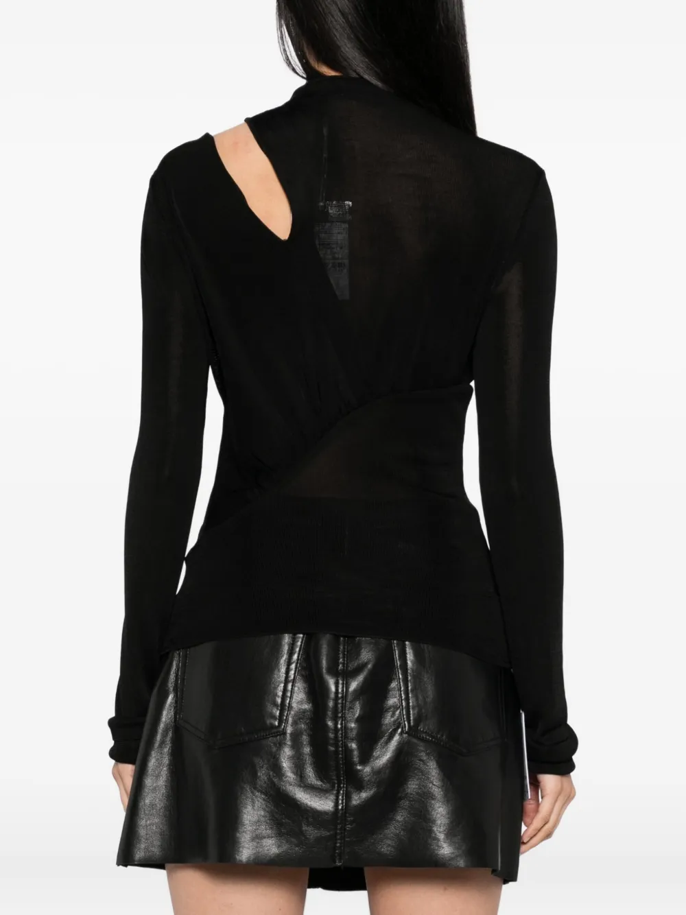 Self-Portrait Uitgesneden blouse Zwart