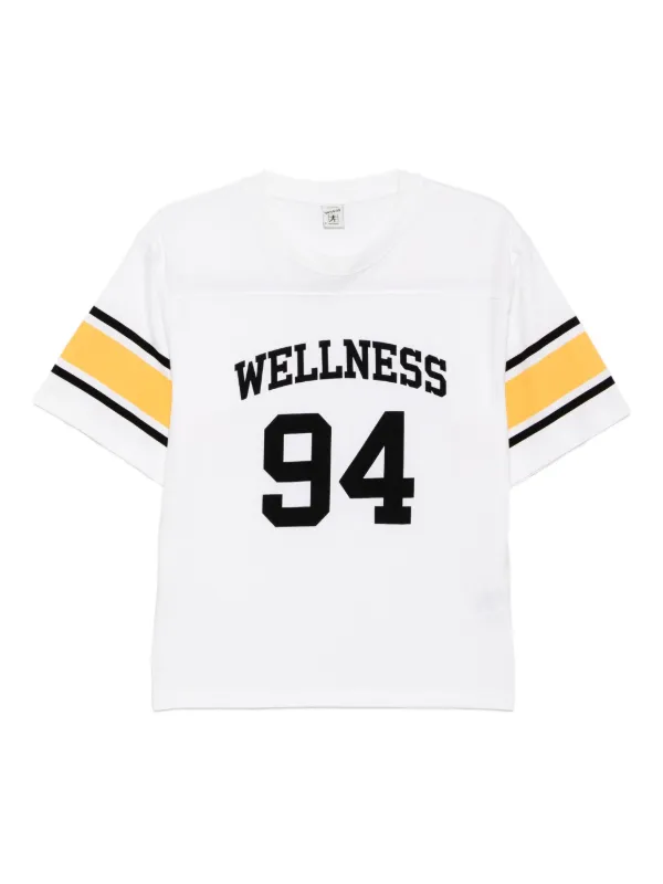 tシャツ 「SPORTY ＆ RICH」”WELLNESS CLUB”ロゴプリントT-shirt レディース Wellness Club T-Shirt - Navy/White – Sporty & Rich