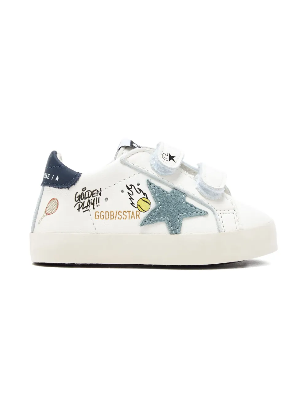 Golden Goose Kids Super Star touch-strap sneakers Wit