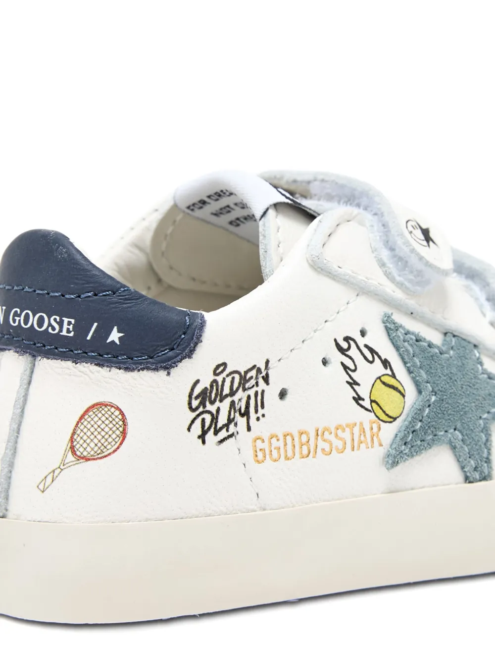 Golden Goose Kids Super Star touch-strap sneakers Wit