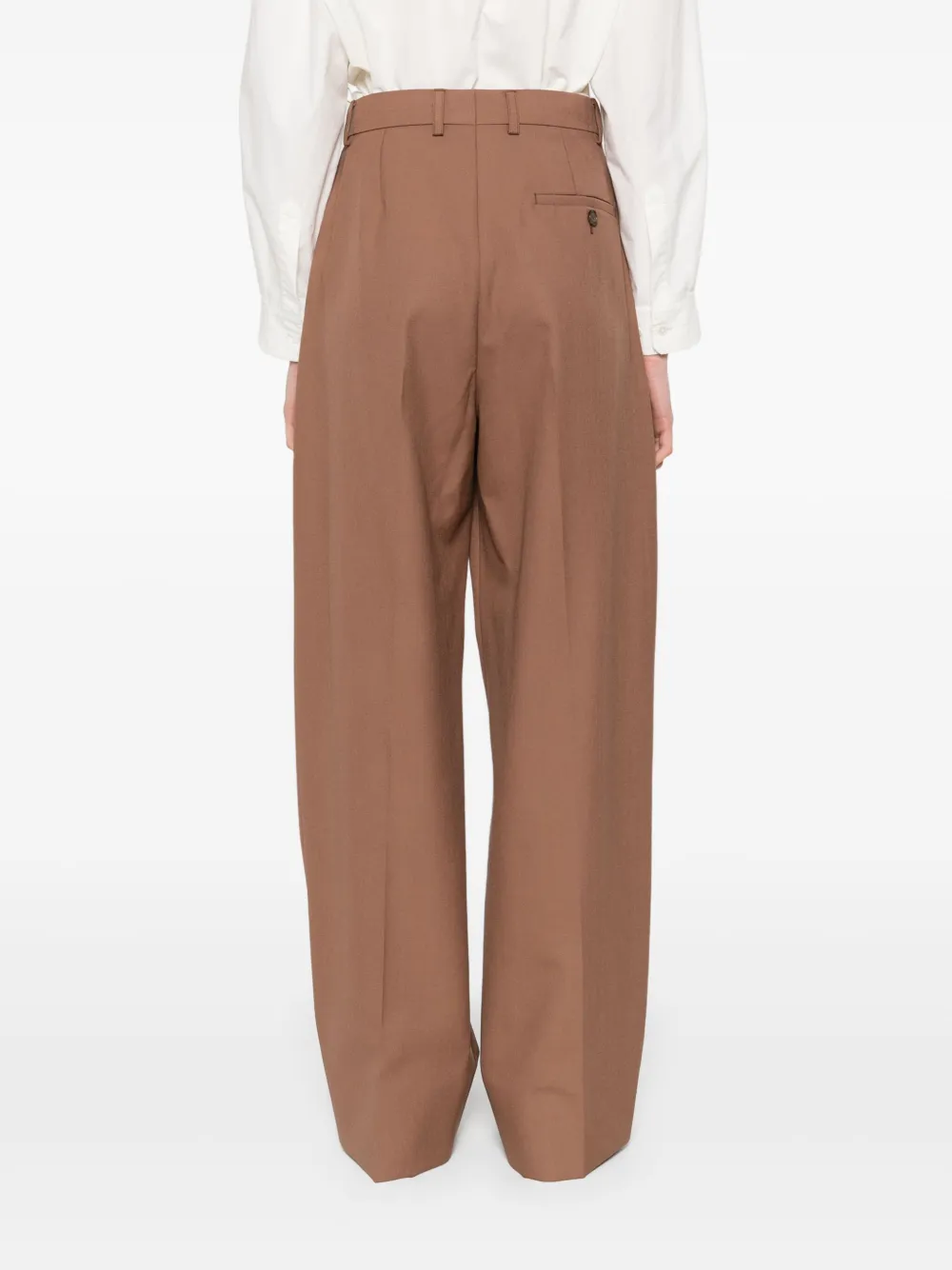 Stella McCartney Wollen straight broek Bruin