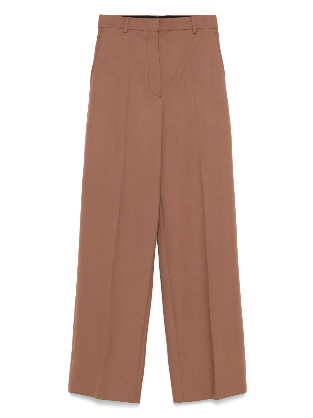 Stella McCartney Wollen straight broek Bruin