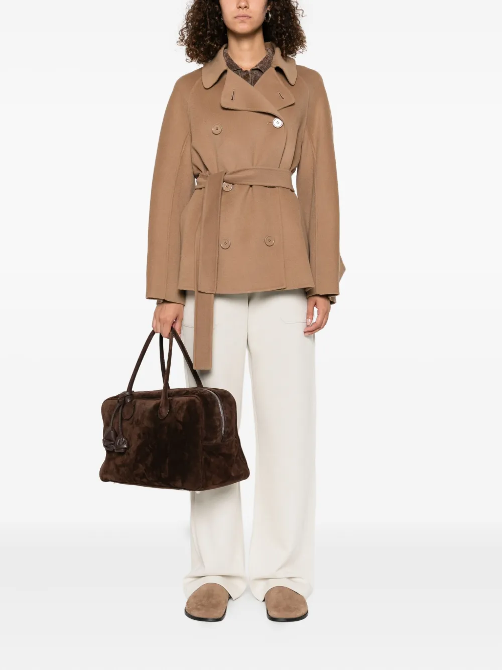 'S Max Mara belted double-breasted coat Beige