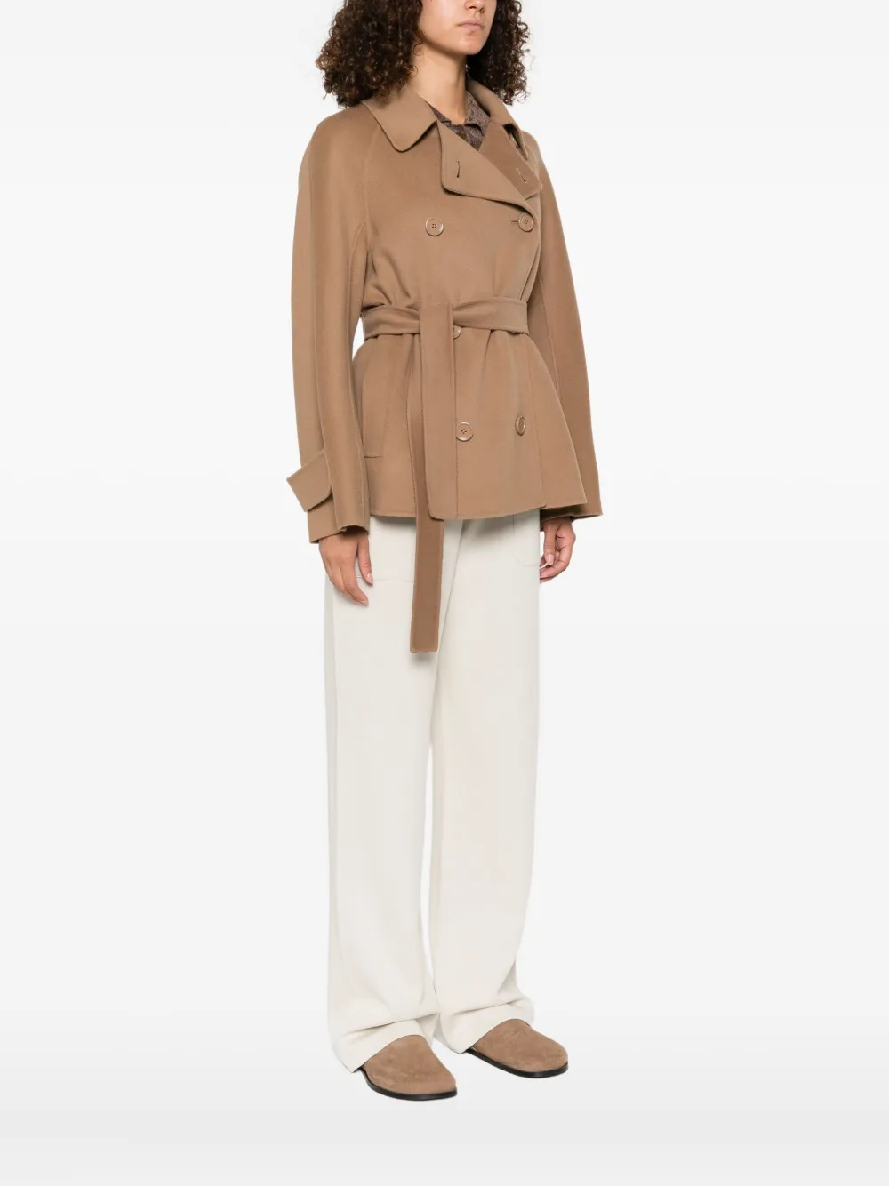 'S Max Mara belted double-breasted coat Beige