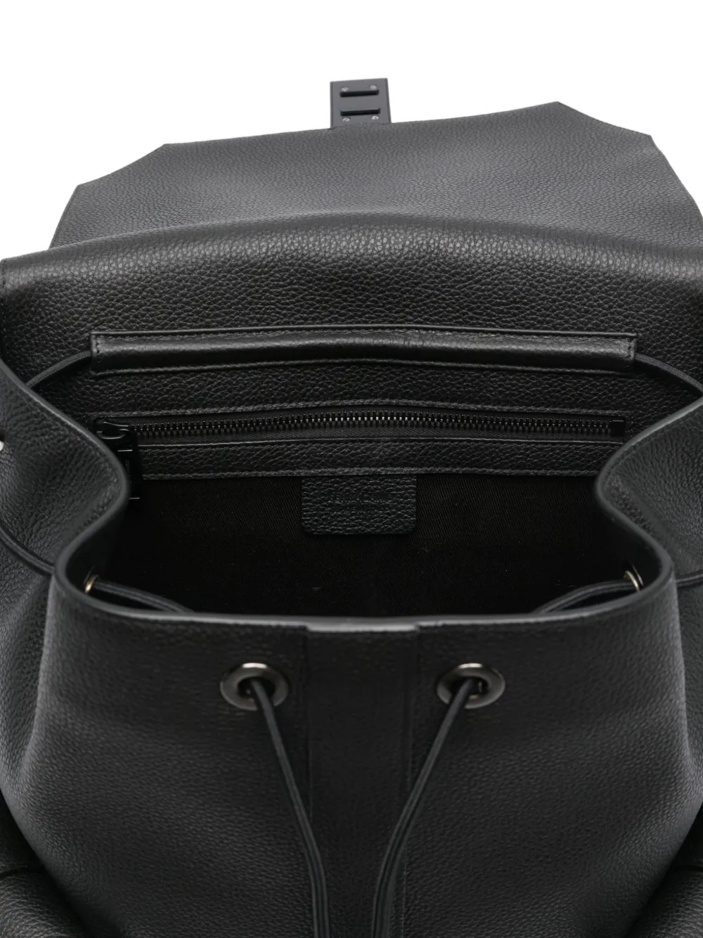 Ferragamo Leren rugzak met trekkoord Zwart