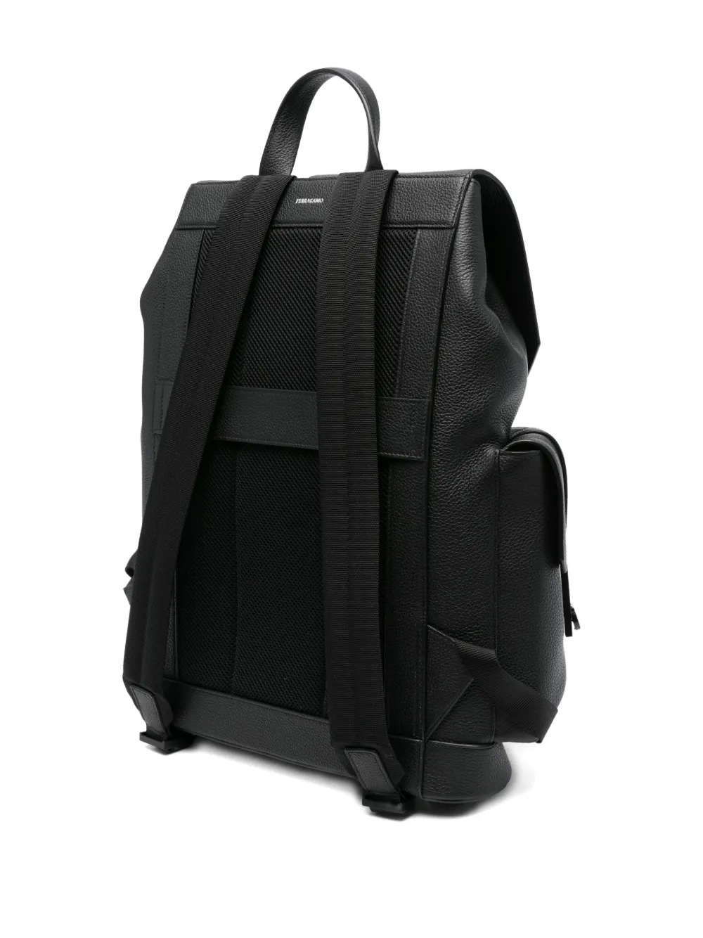 Ferragamo Leren rugzak met trekkoord Zwart