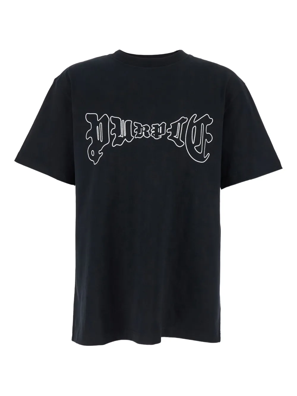 Purple Brand T-shirt met logoprint Zwart