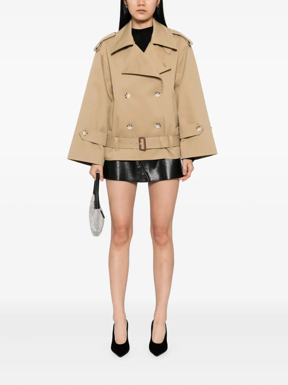 Self-Portrait Trenchcoat Beige
