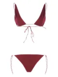 Oséree lurex triangle bikini - Red