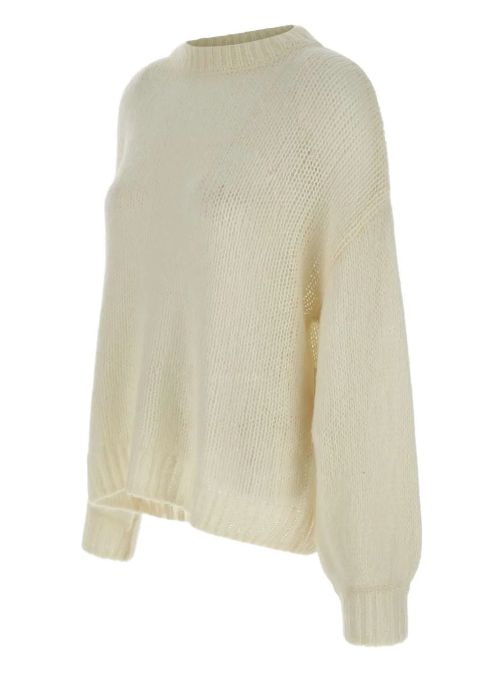 Soft Goat Trui met verlaagde schouders Wit