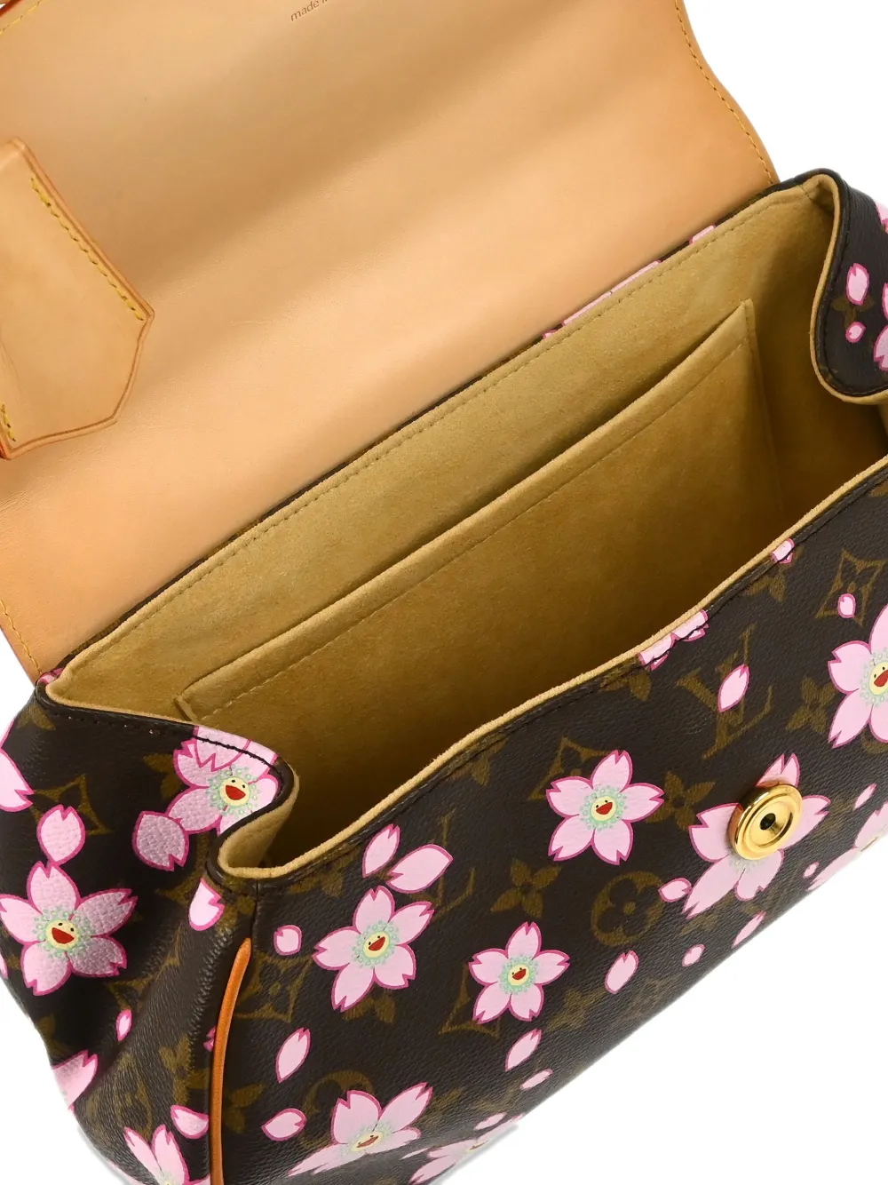Pre-owned Louis Vuitton X Takashi Murakami 2003 Cherry Blossom Sac Retro Handbag In Brown