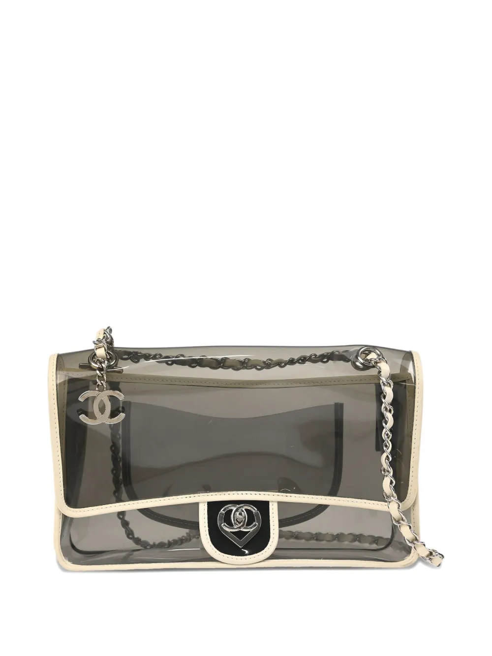 CHANEL Pre-Owned 2008 ハート ココマーク ショルダーバッグ - ブラック CHANEL Pre-Owned 2008 ハート ココマーク ショルダーバッグ - ブラック