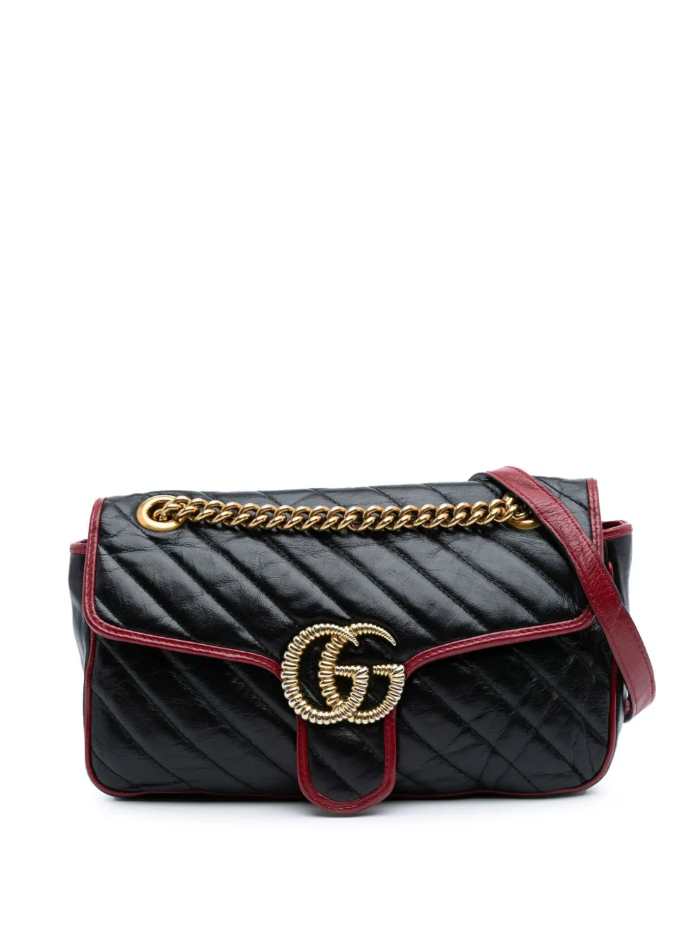 2016-2024 Small GG Marmont Matelasse Leather Torchon Flap crossbody bag