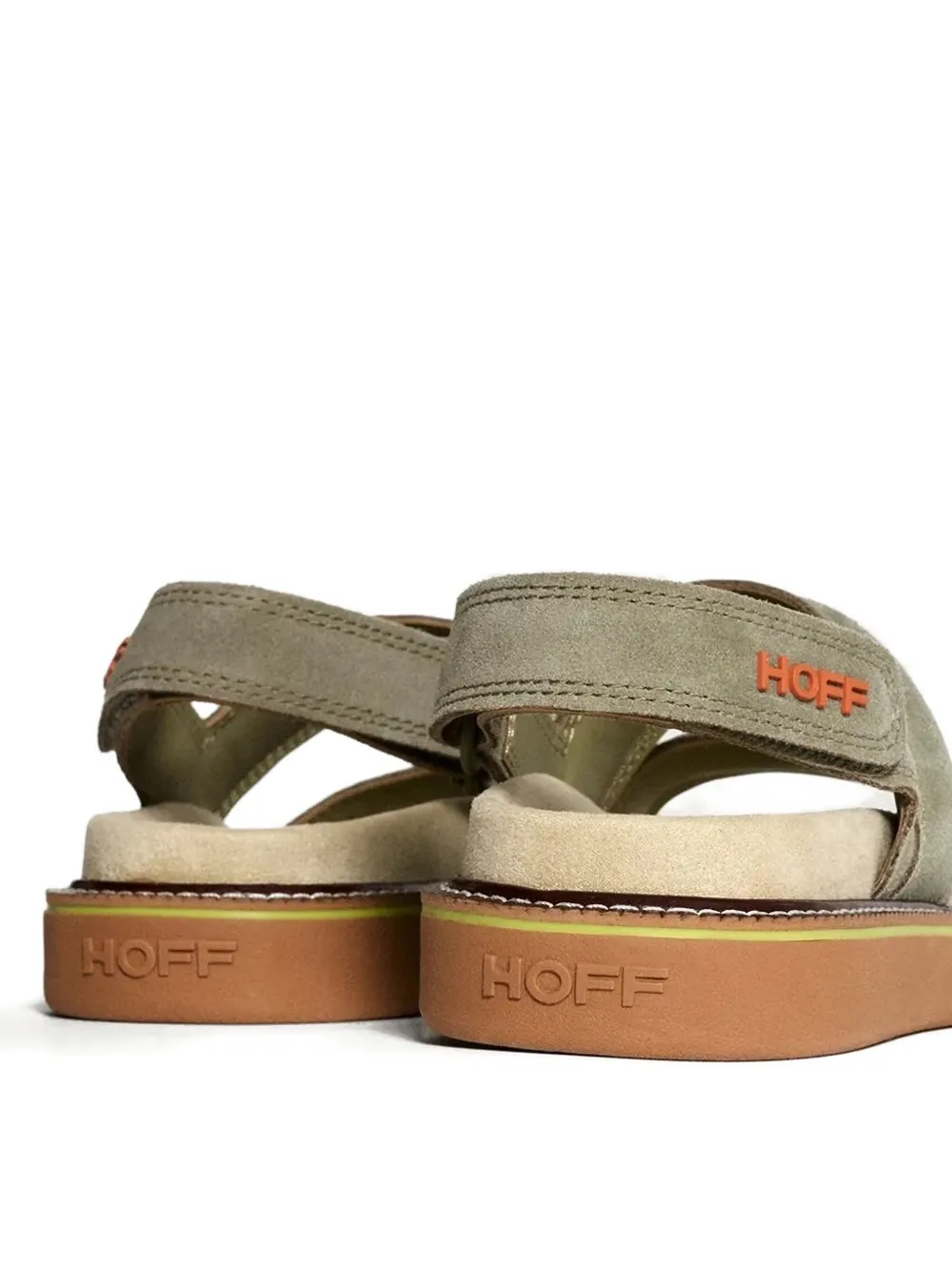 Hoff Double-strap Platform Sandals In Green