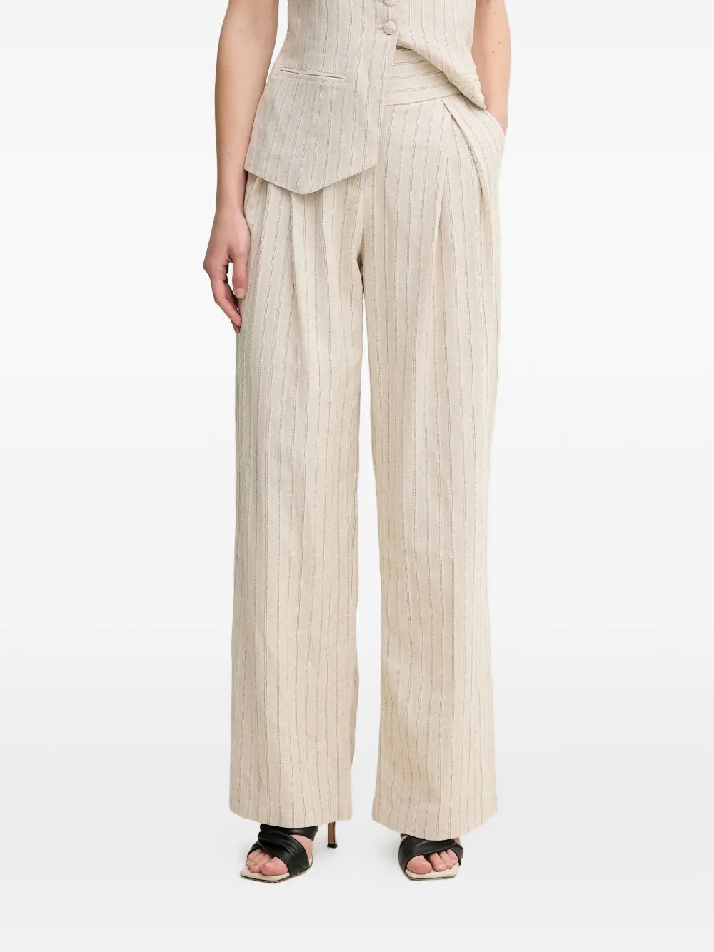 Hoss Intropia pinstripe pleated trousers - Toni neutri
