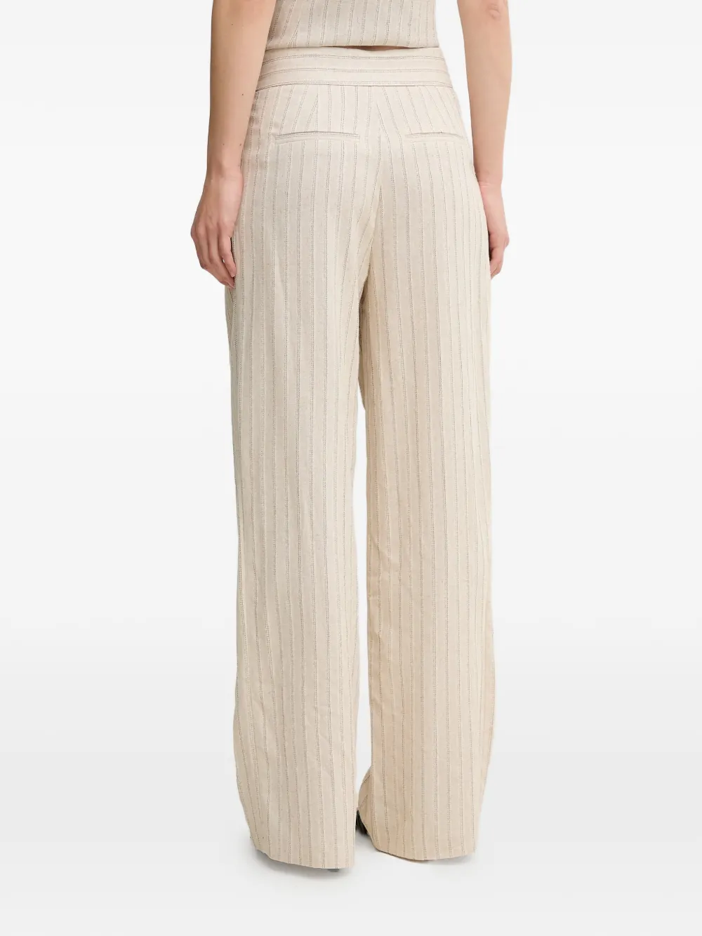  Hoss Intropia Pinstripe Pleated Trousers - Neutrals 