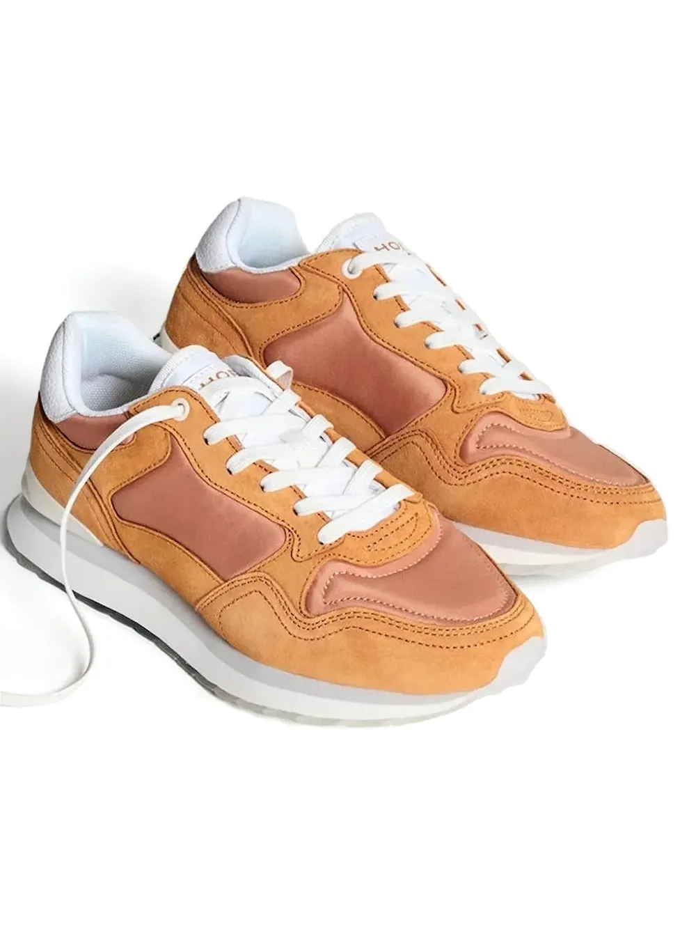 Hoff Suede-panel Sneakers In Orange