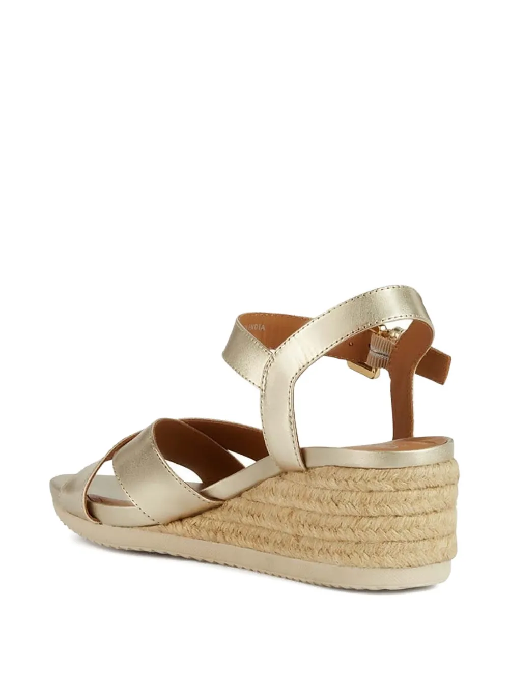 Geox Ischia Corda Crossover Wedge Espadrilles In Brown