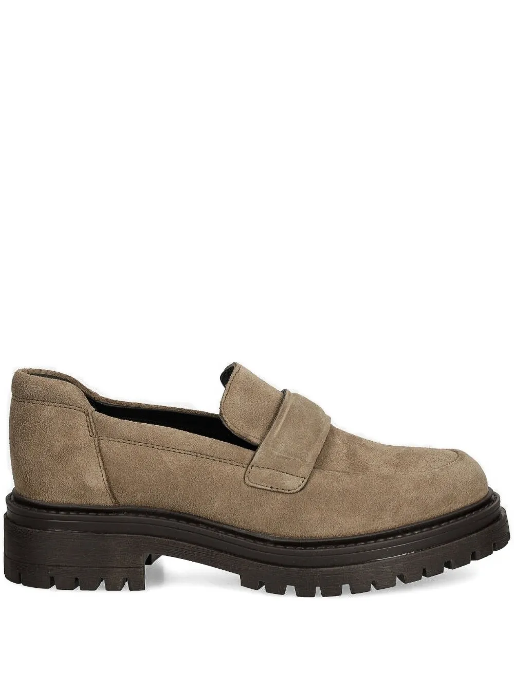Geox Suede Leather Loafers In Brown