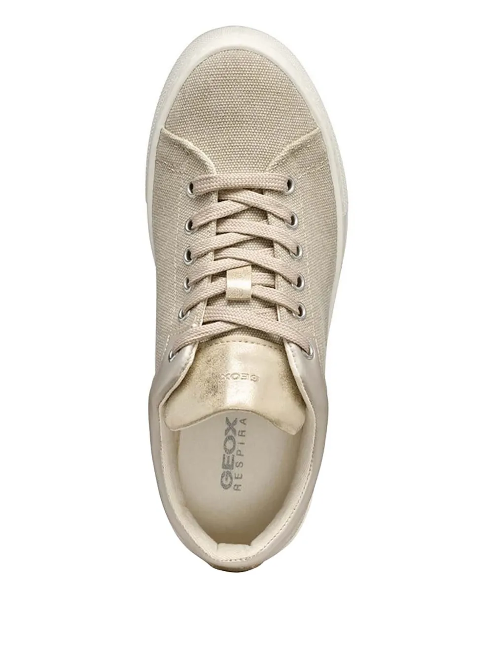 Geox Claudin A Metallic-panel Platform Sneakers In Neutral