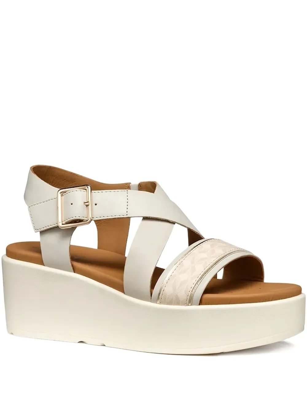 Geox 60mm buckle-fastening platform sandals Neutrals