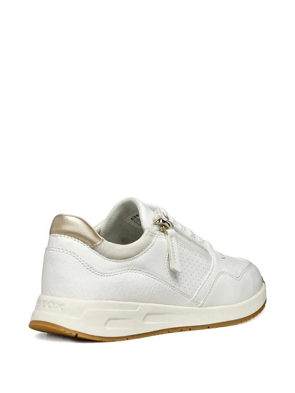Geox Bulmya zip-detail perforated sneakers White