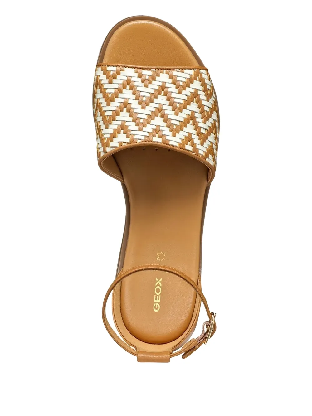Geox woven ankle-strap sandals Brown