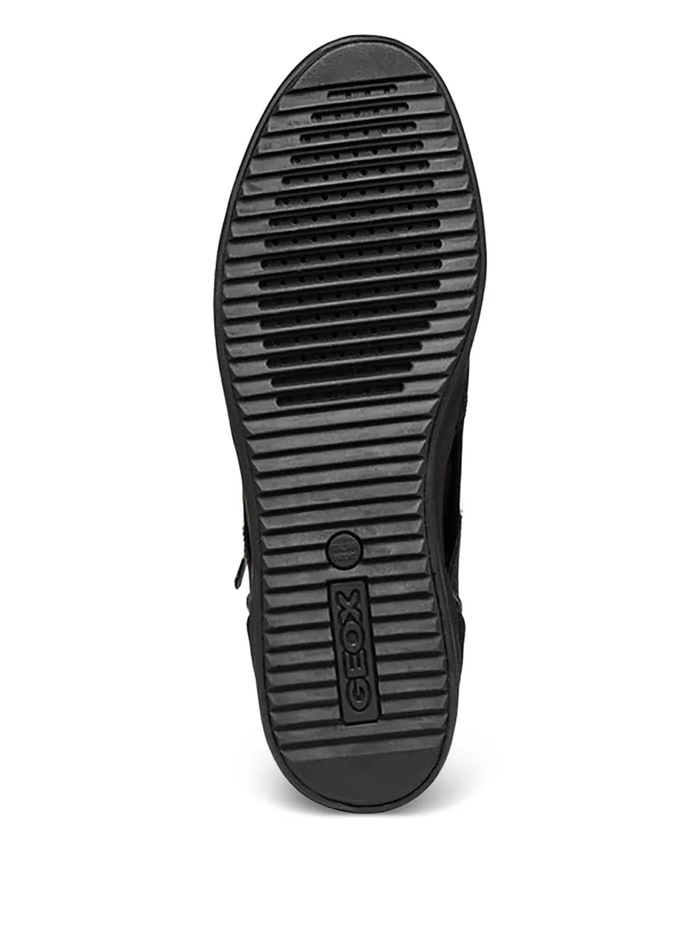 Geox zip-fastening leather sneakers Black