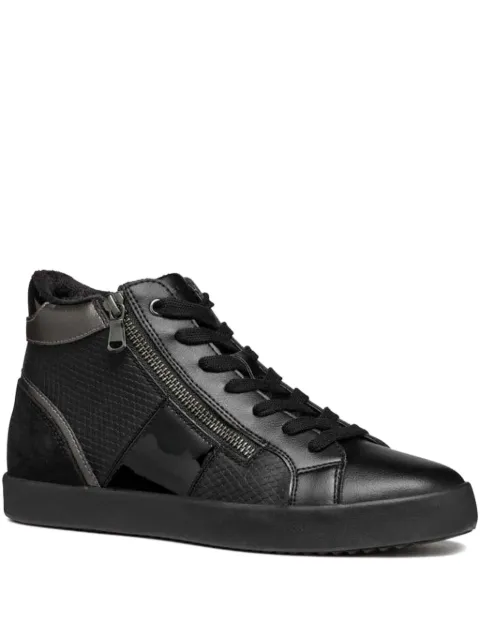 Geox zip-fastening leather sneakers