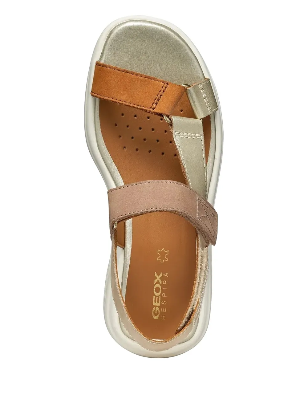 Geox Spherica leather strap sandals Neutrals