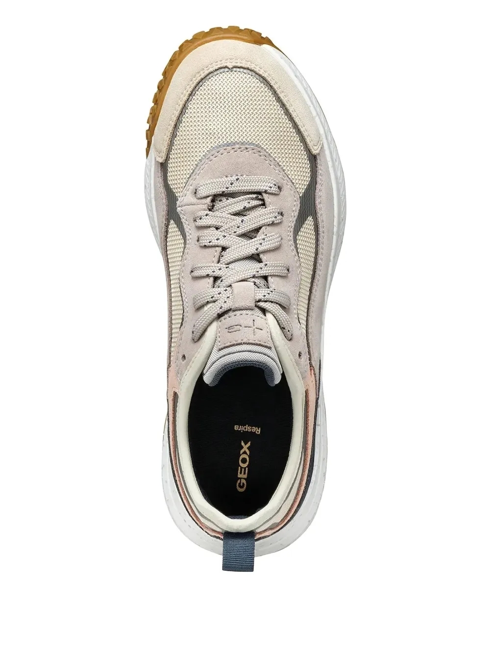 Geox Oliviera + Grip Mesh-panel Sneakers In Neutral
