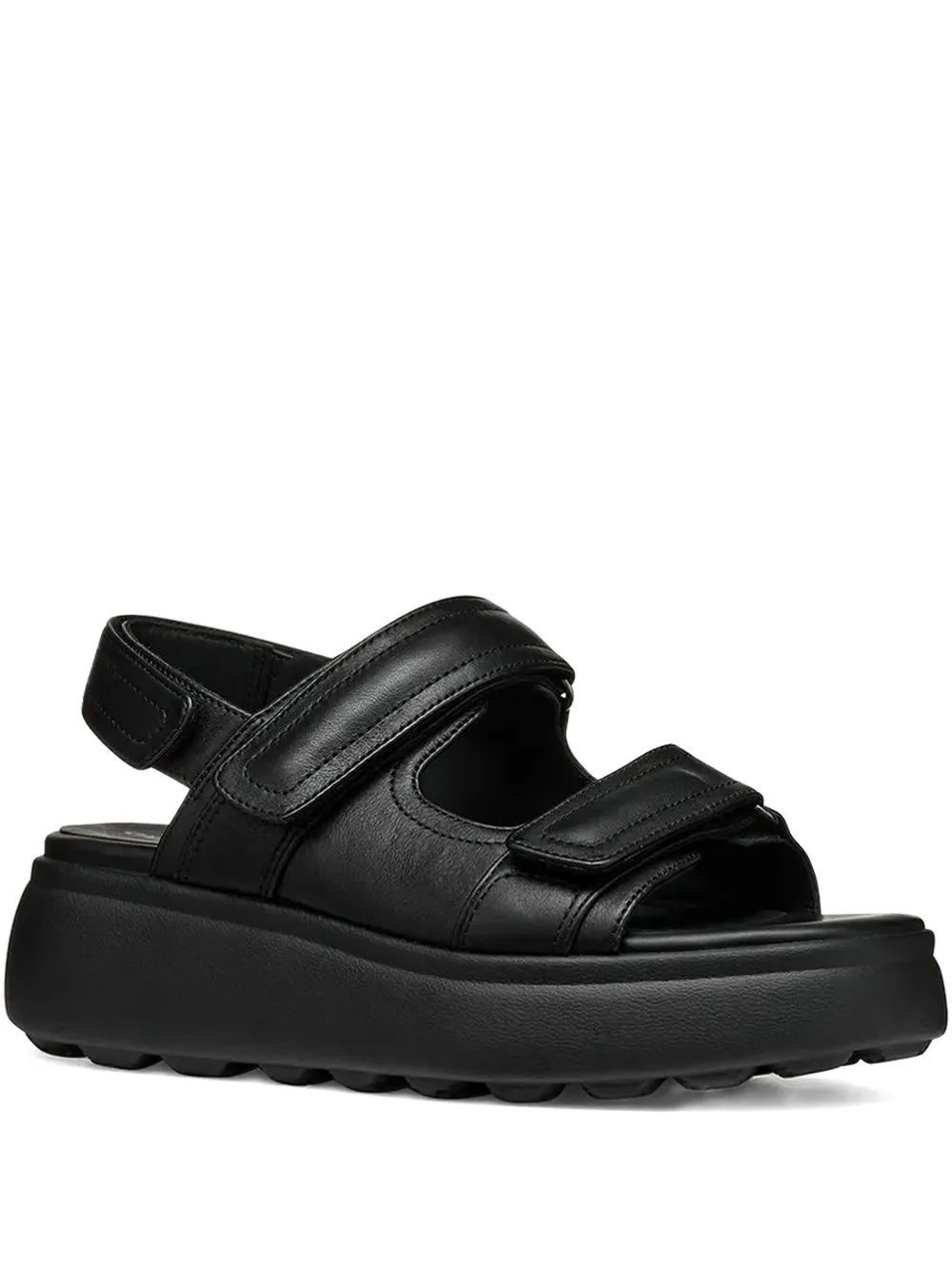 Geox double-strap platform sandals Black