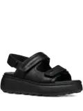 Geox double-strap platform sandals - Black