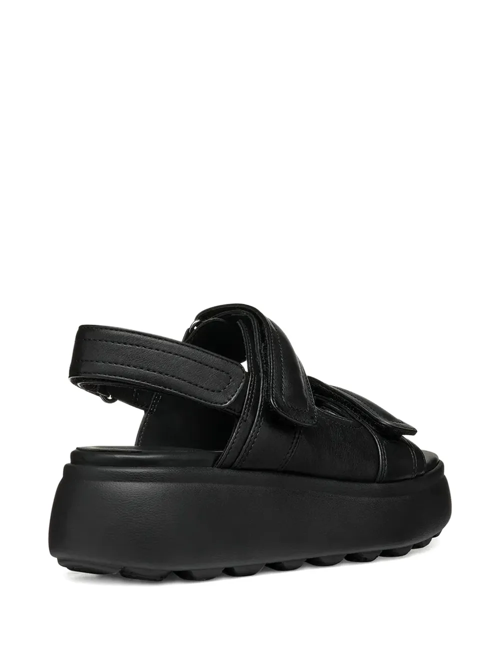 Geox double-strap platform sandals Black