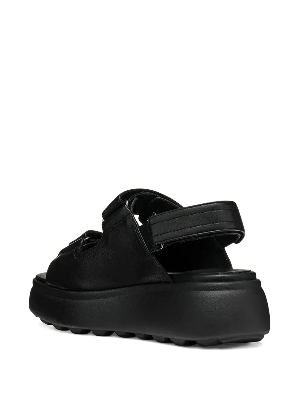 Geox double-strap platform sandals Black