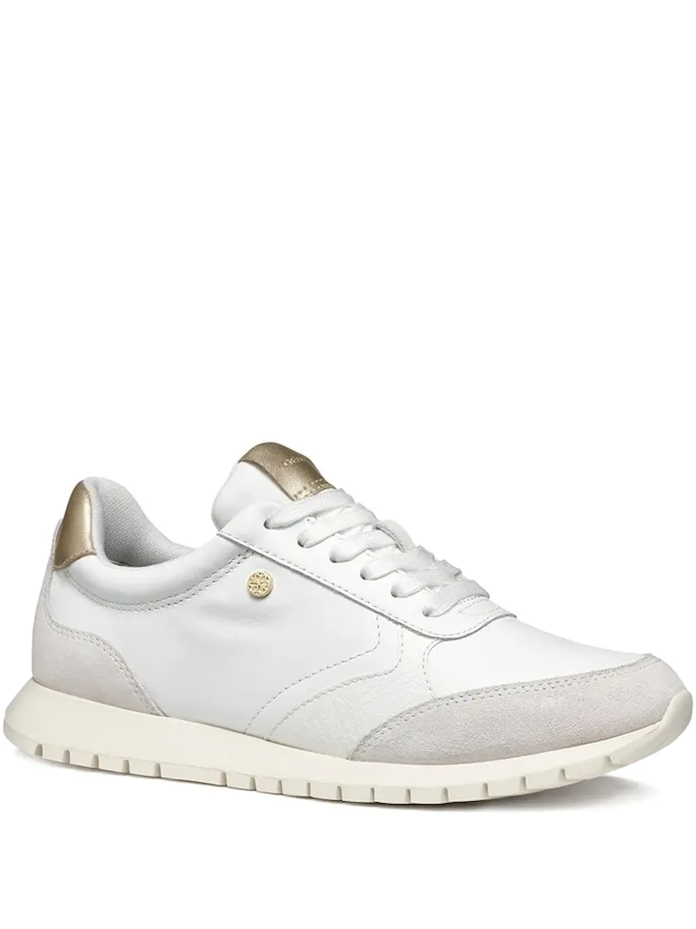 Geox Sukie 2.0 leather suede sneakers White
