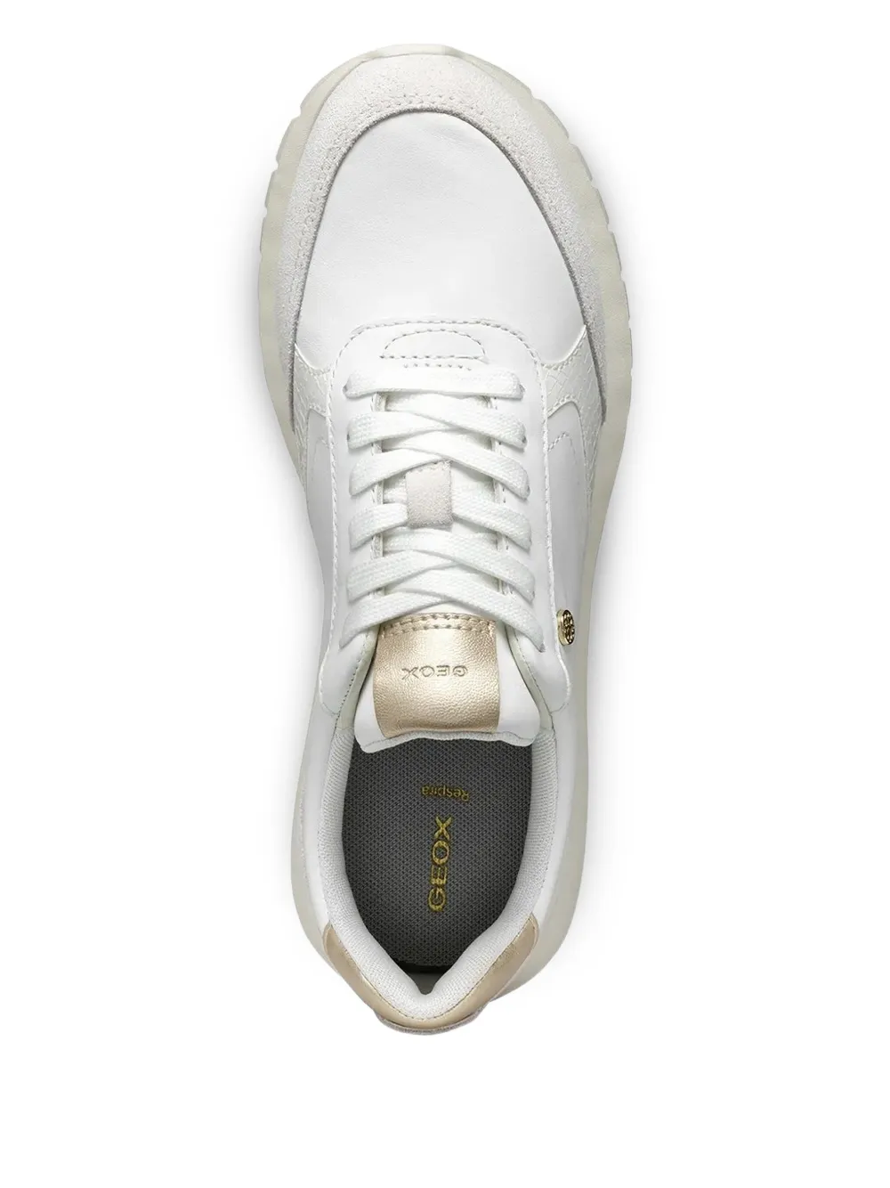 Geox Sukie 2.0 leather suede sneakers White